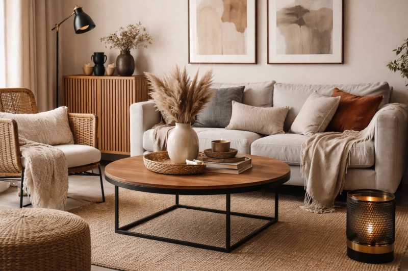 Bien associer les matières en décoration intérieure : bois, métal, textile