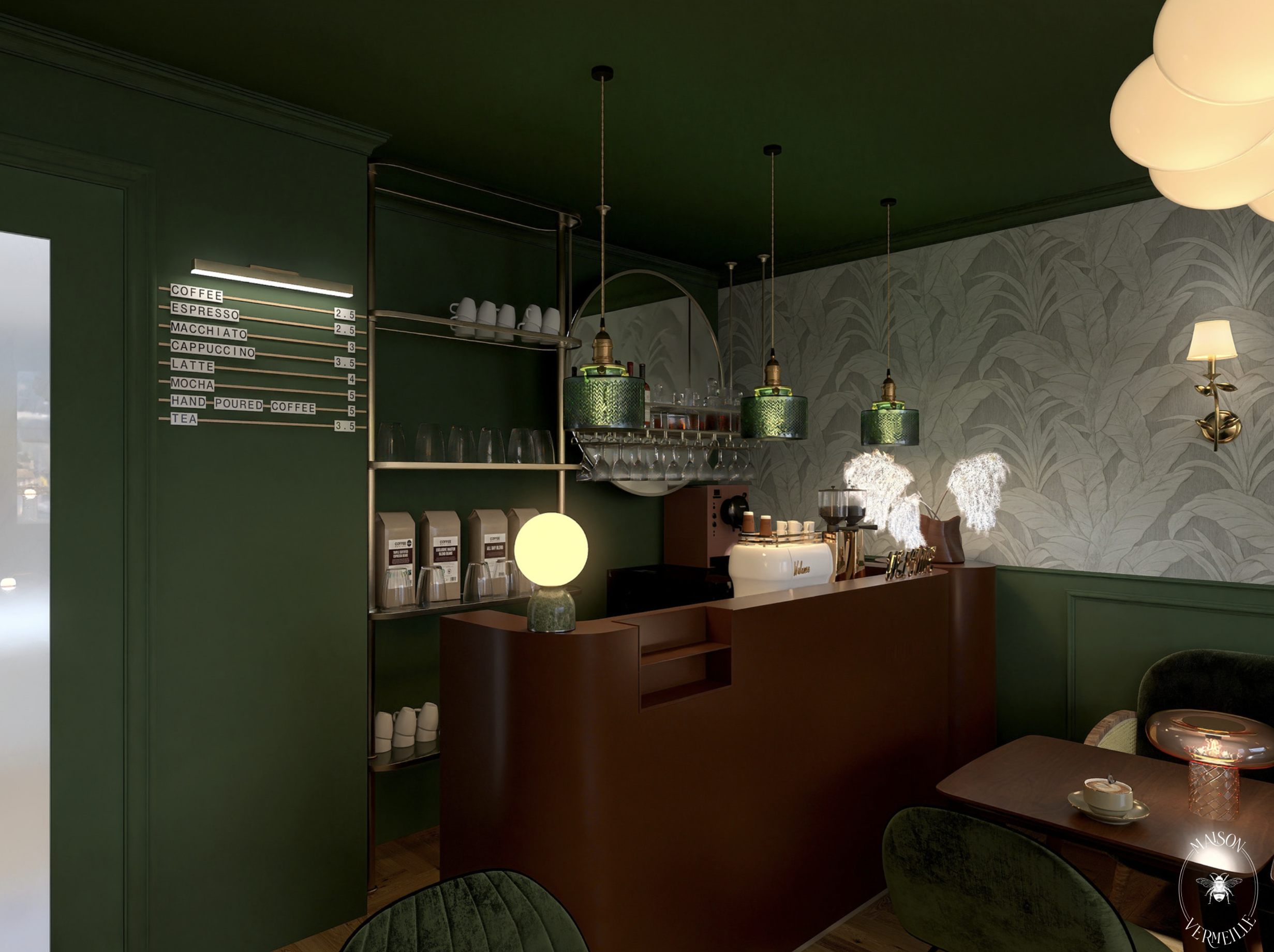 Décoration d&rsquo;intérieur d&rsquo;un restaurant