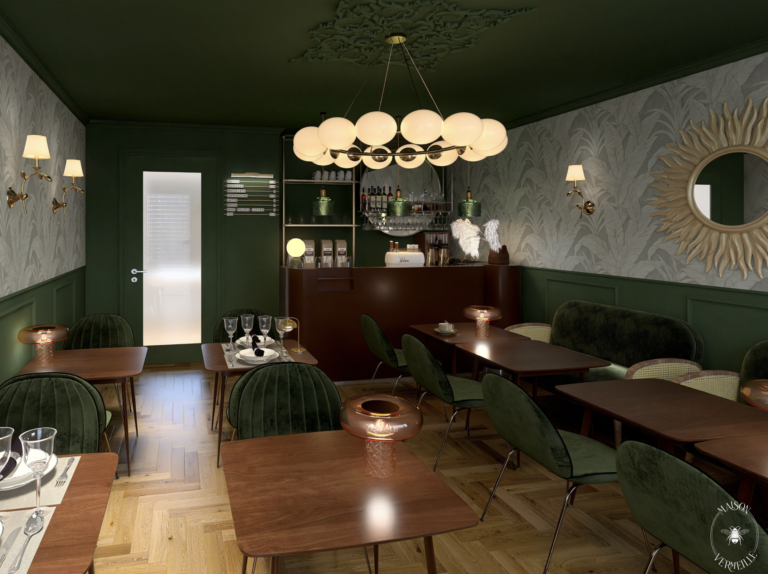 Décoration d&rsquo;intérieur d&rsquo;un restaurant