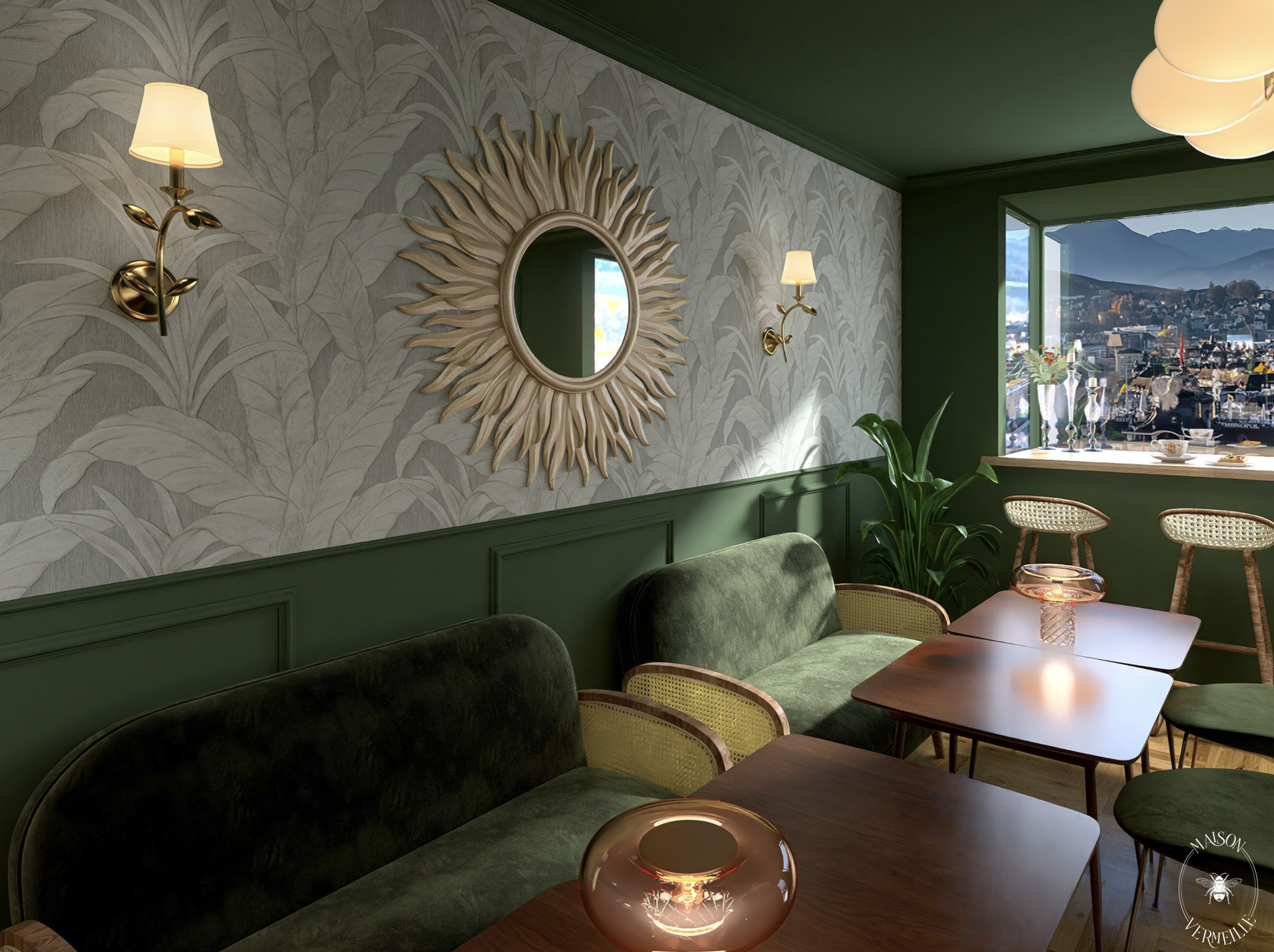 Décoration d&rsquo;intérieur d&rsquo;un restaurant